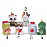 Christmas Kawaii - animales de navidad - Perro akita, Oso panda, Dinosaurio, Tortuga, Pingüino Papá Noel y Gato reno