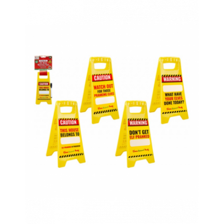 Señal de Cuidado de Elfo de Navidad