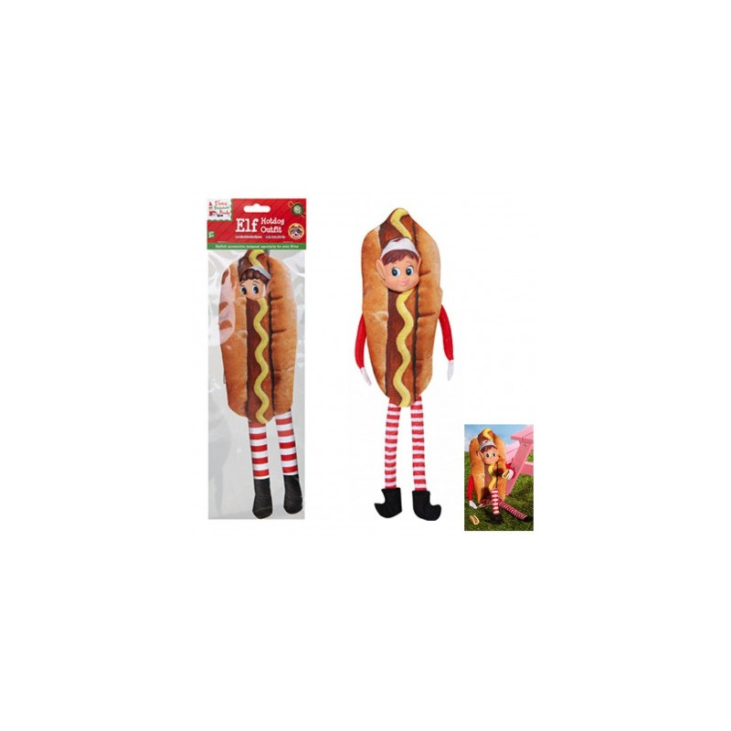 Disfraz de perrito caliente para Elfo de Navidad
