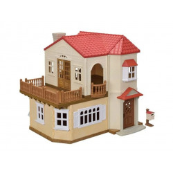 Casa con Luces, El Ático Secreto - Red Roof Country Home, Secret Attic Playroom - Sylvanian Families