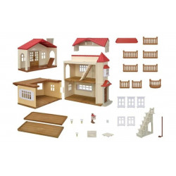 Casa con Luces, El Ático Secreto - Red Roof Country Home, Secret Attic Playroom - Sylvanian Families