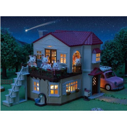 Casa con Luces, El Ático Secreto - Red Roof Country Home, Secret Attic Playroom - Sylvanian Families