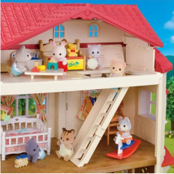 Casa con Luces, El Ático Secreto - Red Roof Country Home, Secret Attic Playroom - Sylvanian Families
