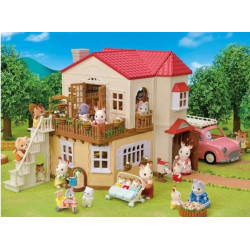 Casa con Luces, El Ático Secreto - Red Roof Country Home, Secret Attic Playroom - Sylvanian Families