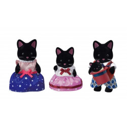 Familia Gato Medianoche - Midnight Cat Family - Sylvanian Families