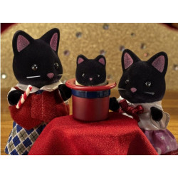 Familia Gato Medianoche - Midnight Cat Family - Sylvanian Families