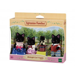 Familia Gato Medianoche - Midnight Cat Family - Sylvanian Families