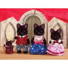 Familia Gato Medianoche - Midnight Cat Family - Sylvanian Families