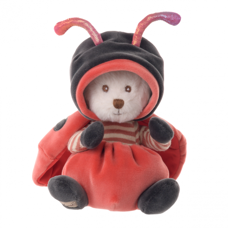 Hooded Ziggy Teddies - Ziggy Ladybug - osito mariquita