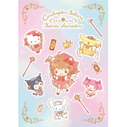 Sanrio x Cardcaptor Sakura - llavero - Hello Kitty, My Melody, Kuromi y Cinnamonroll