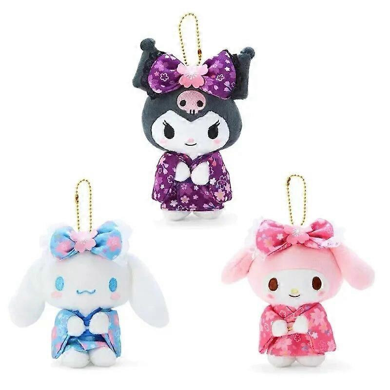 Sakura Kimono - llavero - My Melody, Kuromi, Cinnamonroll