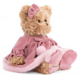 Aiko - Osita con vestido de terciopelo rosa