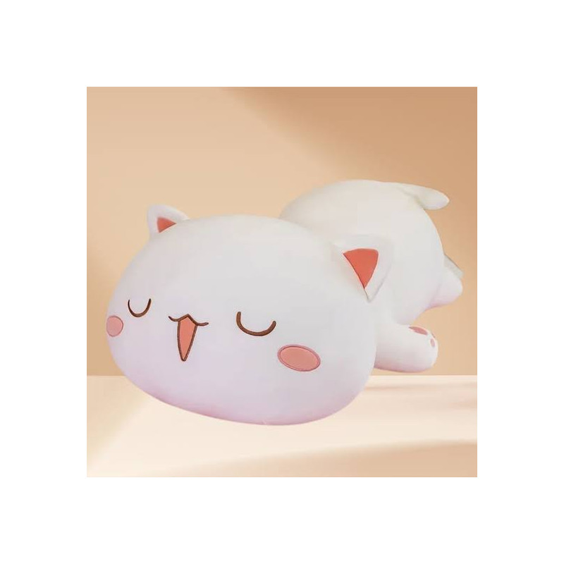 Peach Mochi Cat 50cm - gato blanco grande