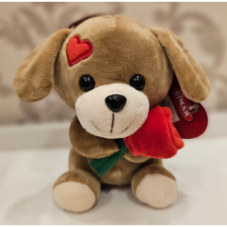 Mimoso y Amoroso - perritos con corazón y rosa - San Valentín