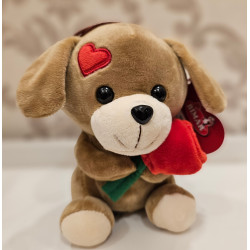 Mimoso y Amoroso - perritos con corazón y rosa - San Valentín