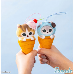 Mofusand Ice Cream Meow Mint S - Gatito en Helado Azul