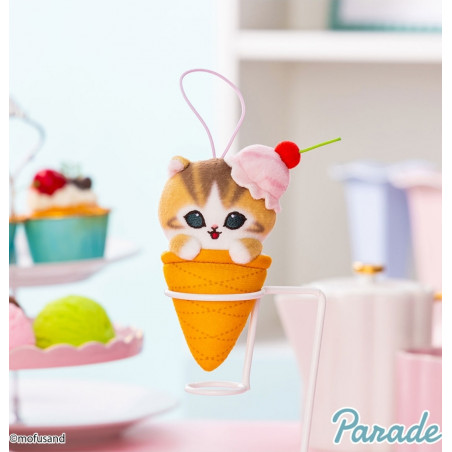 Mofusand Ice Cream Meow Strawberry S - Gatito en Helado rosa