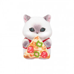 Mofusand Pizza Meow S - gatito con pizza