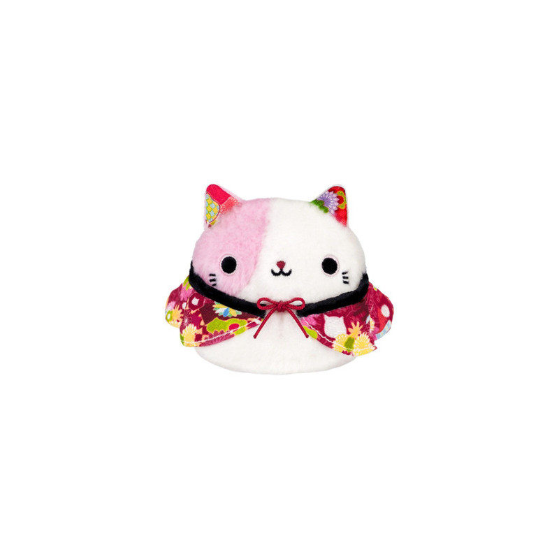 Kimono Neko Dango - gatito rosa con tela de kimono