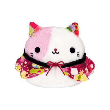 Kimono Neko Dango - gatito rosa con tela de kimono