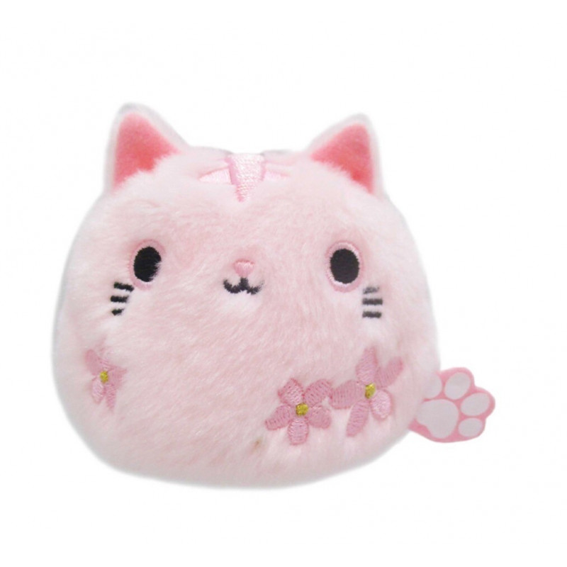 Tora Sakura Neko Dango - gatito rosa con flores bordadas