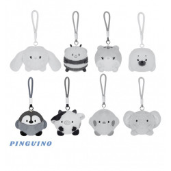 Kawaii Mochi Pop con cuerda - conejo, abeja, gato, foca, pingüino, vaca, pollito, elefante