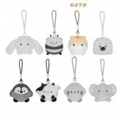 Kawaii Mochi Pop con cuerda - conejo, abeja, gato, foca, pingüino, vaca, pollito, elefante