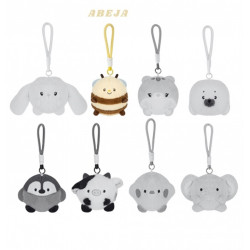 Kawaii Mochi Pop con cuerda - conejo, abeja, gato, foca, pingüino, vaca, pollito, elefante