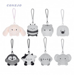 Kawaii Mochi Pop con cuerda - conejo, abeja, gato, foca, pingüino, vaca, pollito, elefante