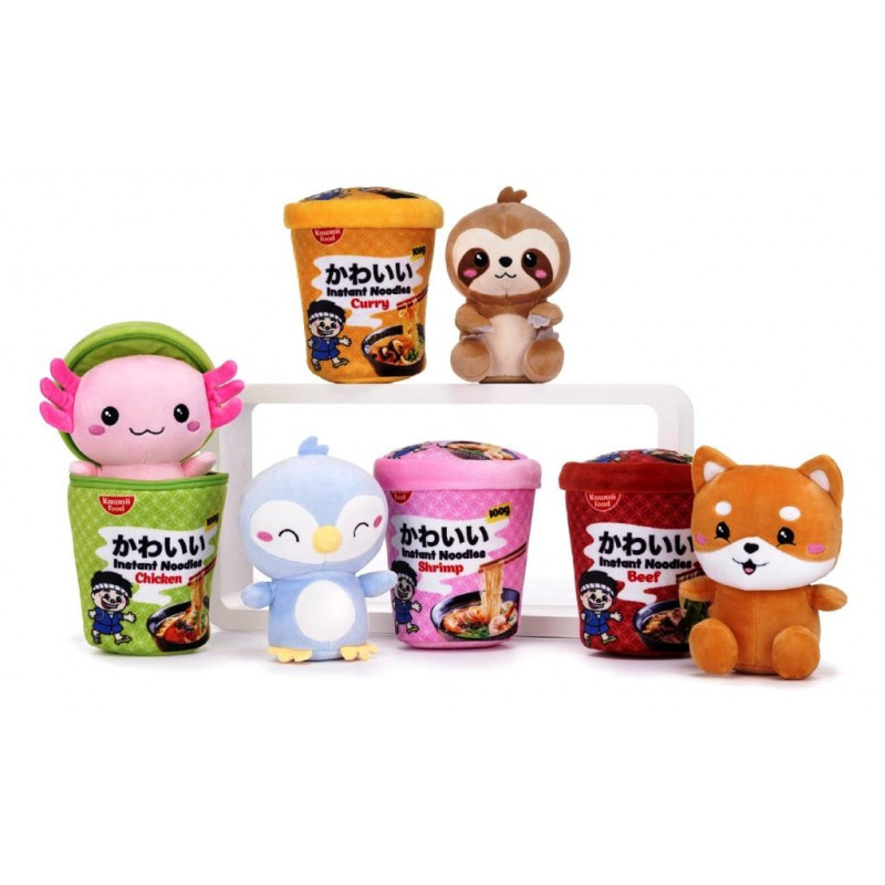 Ramen Kawaii 20cm. - Ajolote, perro shiba, perezoso, pingüino