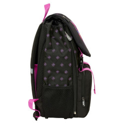 Mochila Negra Kpop Demon Hunters 41cm